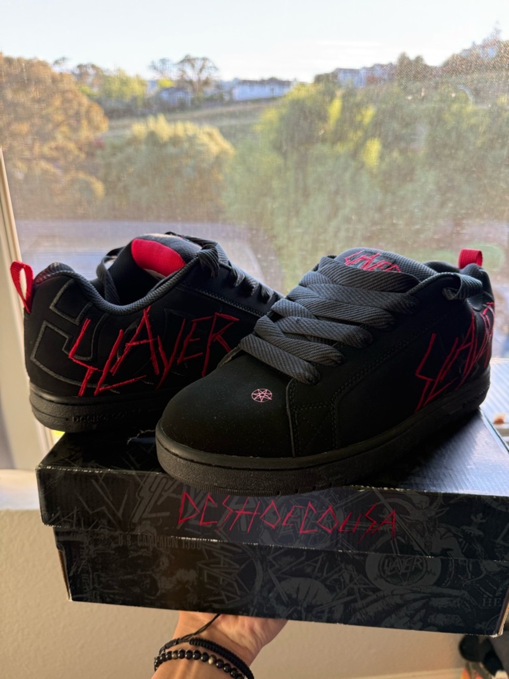 DC Slayer Court Graffik Size 10 Mens Black Red Brand New w/ Box Rare Skate Shoes